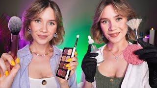 ASMR Pampering You  Twin Roleplay (Skincare, Face Massage, Makeup)