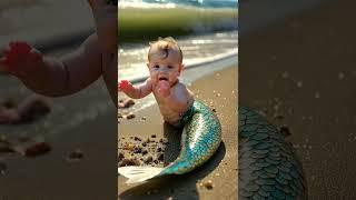 Cute little baby mermaid want to go back the ocean#wildwonders #mermaid #cute #cutebaby #mermaidlove