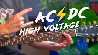 AC/DC - High Voltage Guitar Lesson Tutorial - all riffs inc SOLO!