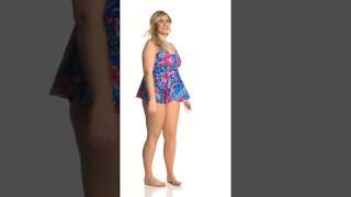Penbrooke Plus Size Bali V-Neck Tankini Top | SwimOutlet.com