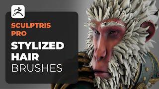 Sculptris Pro Stylized Hair Brushes