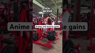 There is a positive correlation with anime and muscle gains #fitness #anime #gains