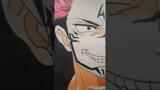 Drawing Sukuna & Magumi Part 1 | #shorts #jujutsukaisen #drawingsukuna #anime #drawingmegumin