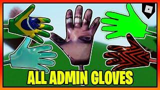 ALL 10 ADMIN GLOVES in Slap Battles  || Roblox