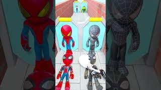 GTA V Kiss Run: RED Spidey vs BLAC Spidey In Barry Prison #gta