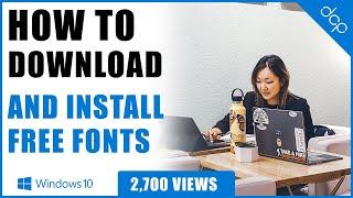 How to install free Fonts on Windows 10 - [ Windows 10 install fonts tutorial ]