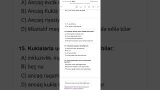 #İşləyən Tərbiyəçi-müəllimlər üçün keçirilən imtahan suallarının izahı.Məktəbəqədər Nuranə Ziyadova