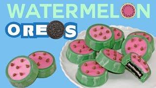 Watermelon OREO Cookies How to No-Bake Summer Snacks | My Cupcake Addiction