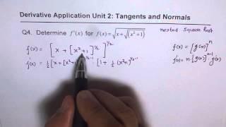 Calculus Derivative of Nested Square Roots Q4