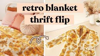 Up-cycling a RETRO BLANKET into a DREAM COAT! | Thrift Flip