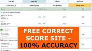 Top 3 Free Correct Score Predictions Site