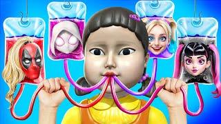 Squid Game 2 in Dress to Impress / Harley Quinn Vs Gwen Stacy Vs Squid Game Doll