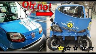 bajaj qute/quadricyle/microcars crash test Euro NCAP