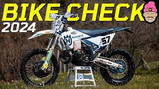 BIKE CHECK!! MY NEW 2024 HUSQVARNA TE300i HARD ENDURO BIKE