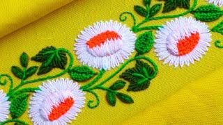 Neat and clean hand embroidery designs by Miss Anjiara Begum