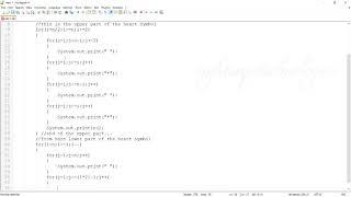 #java program to print#Heart symbol with #stars #qsn8 #javatutorials