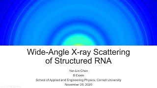 Wide-Angle X-ray Scattering (WAXS) of Structured RNA, Yen-Lin Chen, PhD Defense, AEP, Cornell 2020