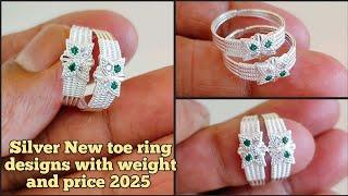 Light weight Silver toe ring designs with price 2025