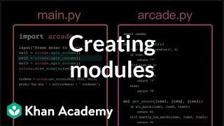 Creating modules | Intro to CS - Python | Khan Academy