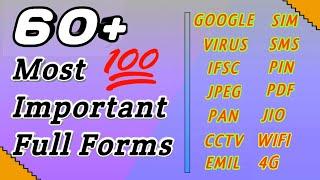 60+ Most Important Full Forms.