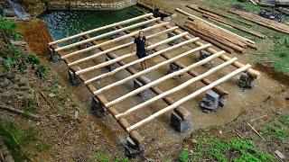 Building A Log Cabin (Ep2) Wood! Felling Trees - Floor Joists