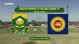 Live Cricket | South Africa A vs Sri Lanka A | 3rd Unofficial ODI