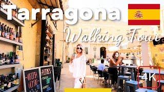 Tarragona Spain Walking Tour 4K Old Town Street Walk Amphitheater and City Centre