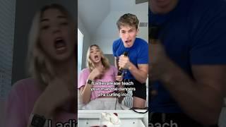 He Grabbed A Curling Iron!