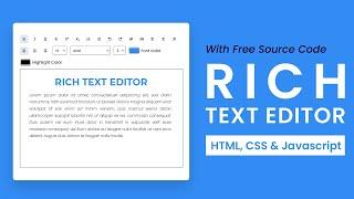 Rich Text Editor With Javascript | Step By Step Javascript Project