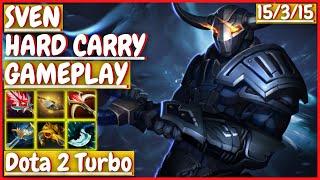 Sven 15/3/15 [HARD CARRY] [Gameplay DOTA 2 Turbo] 7.32