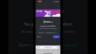 I got the free discord nitro from chess.com #chess #discord ￼