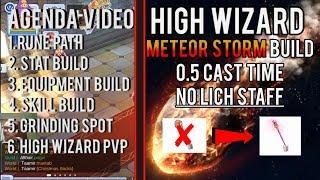 HIGH WIZARD METEOR STORM BUILD (NO LICH STAFF BUILD) - Ragnarok M Eternal Love [Indonesia]