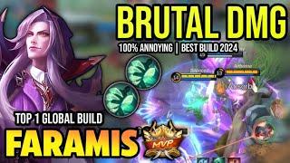 FARAMIS BEST BUILD 2024 | BUILD TOP 1 GLOBAL FARAMIS GAMEPLAY | MOBILE LEGENDS