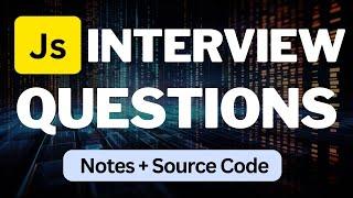 JavaScript Most Important Interview Questions & Answer's With Notes || For Fresher's to Experienced