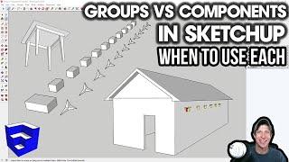 GROUPS VS COMPONENTS in SketchUp - When to Use Each!