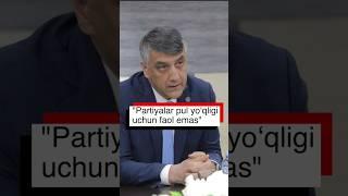 Alisher Qodirov  partiyalar nega faol emasligi haqida gapirdi