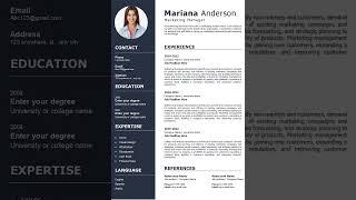 simple and modern cv template | create cv for free