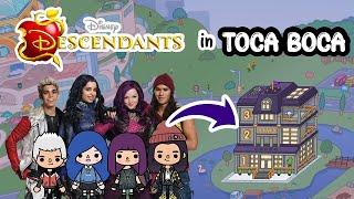 Disney DESCENDANTS Mal Evie Carlos Jay Characters & Rooms Cute not FREE TOCA BOCA House Home Ideas