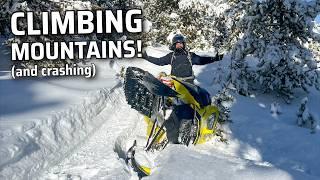 Idaho sled mountain climbs! Deep powder, broken parts!