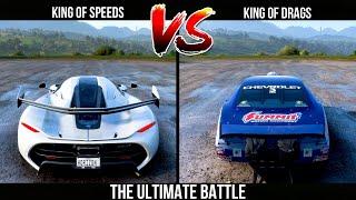 KING OF SPEED VS KING OF DRAG. THE ULTIMATE BATTLE JESKO VS DRAGSTER | ULTIMATE DRAG BATTLES | FH5