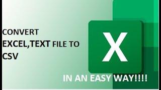 How to convert a text,excel file with special characters to csv in an easy way,Very useful!