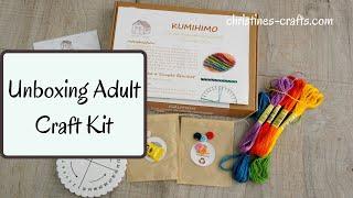 UNBOXING ADULT CRAFTING KIT: Kumihimo Friendship Bracelet Kit by Craft Den