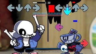 Indie Cross Sings Sliced Cuphead Sans Ink Bendy Sings Sliced V2 | FNF But Everyone Sings It