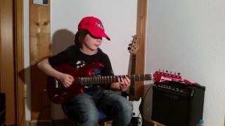 Dustin Tomsen 12 years old covers Joe Satriani "Surfing With The Alien"