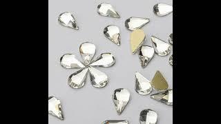 Raindrop Shape Crystal Flat Back Fancy Rhinestones #wholesale #nailart  #rhinestonenails