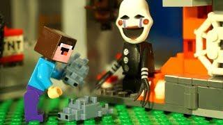 Приключения в Шахтах LEGO Minecraft - Лего НУБик Майнкрафт и ФНАФ FNAF