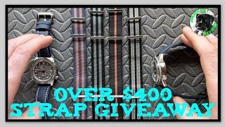 2k Subscriber Strap GIVEAWAY! Artem NATO Style & Blue Sailcloth Straps Review. How to install a NATO