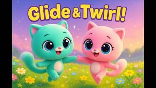 Let’s Jump and Twirl!  Dance & Play Song for Kids  Cute Fluffy Friends Animation