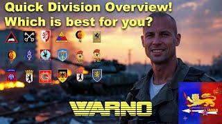 Quick Guide to all 23 WARNO Divisions! Strengths, Weakness and Difficulty!