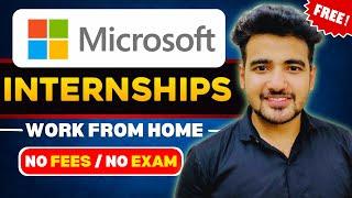 Microsoft Work From Home Internships | Online Internship for College Students | Engineers Must Check